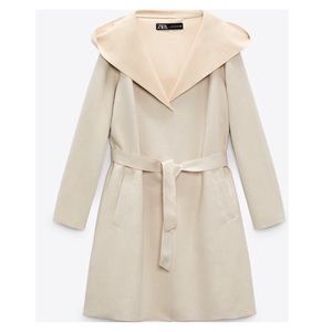 Zara Cream Faux Suede Cream Jacket XS